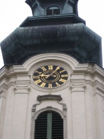 Nitra  hodiny s odbjanm na chrme sv. Emerma